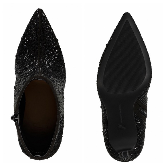 INC International Concepts Reisa Black Sparkling Studs Booties Heels Sz 9 NIB! - Picture 7 of 7